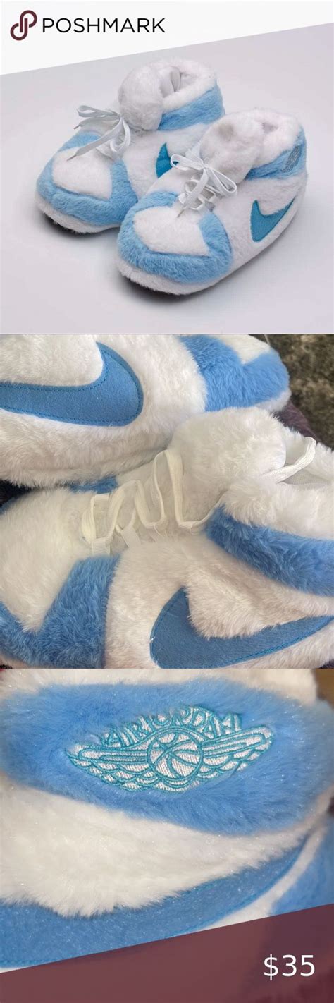 big fluffy Nike slippers